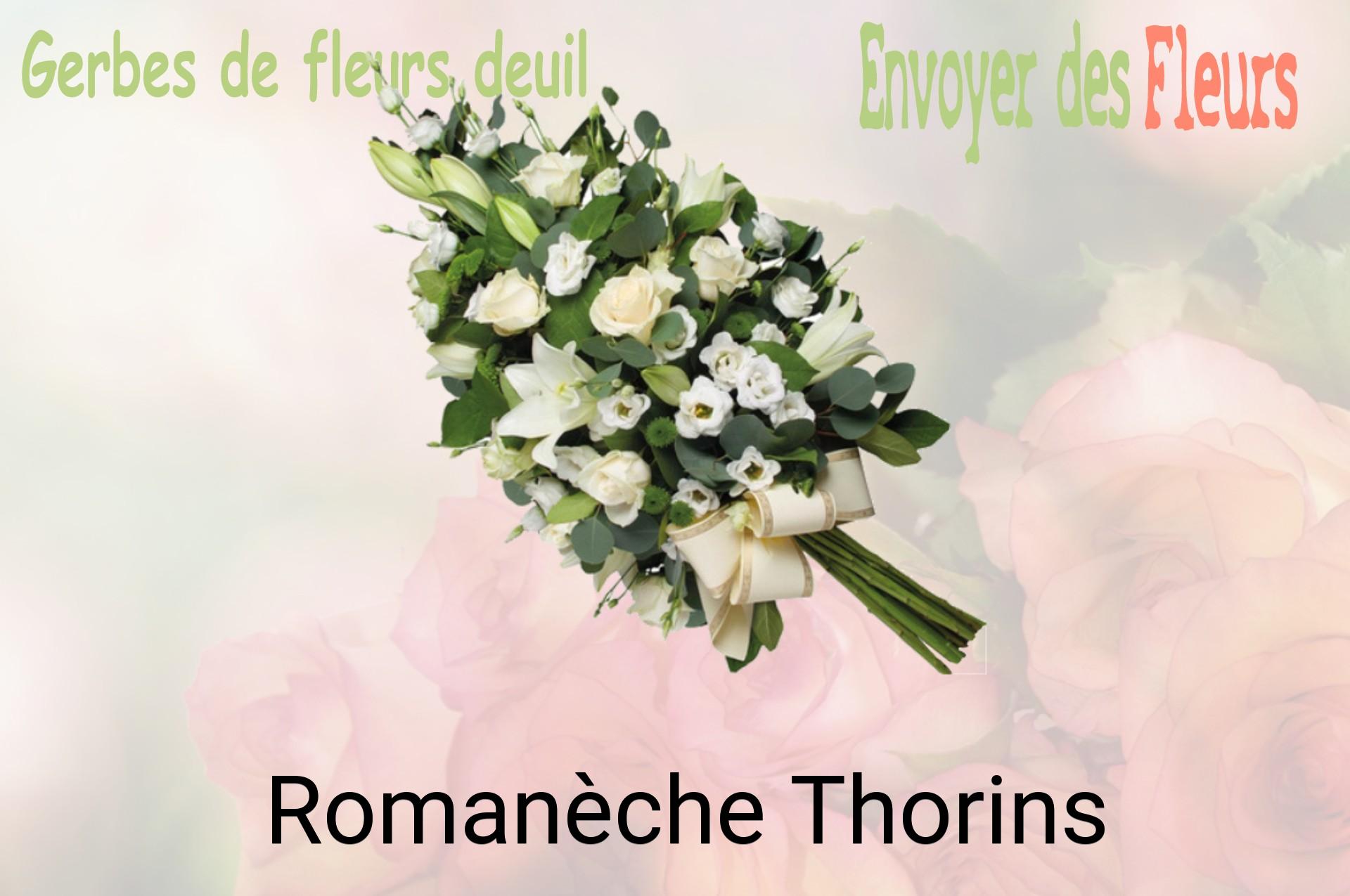 Gerbe de fleurs de deuil livrée à Romanèche-Thorins